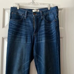 Madewell Cali Demi Boot Cut High Waist Raw Hem Stretch Jeans Womens 🌟